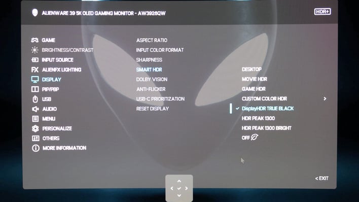 osd 7 smart hdr aw3926qw