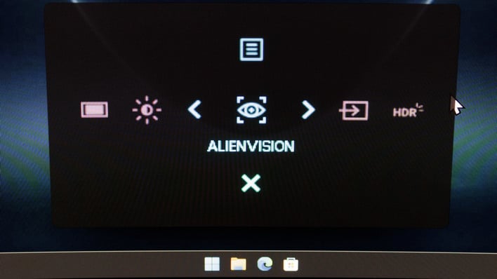 osd alienvision quick menu