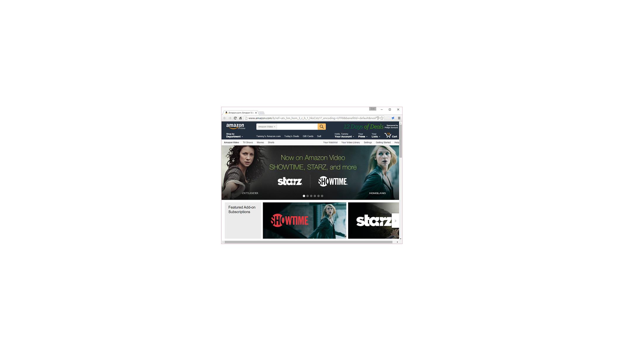 How do you add online starz to amazon prime