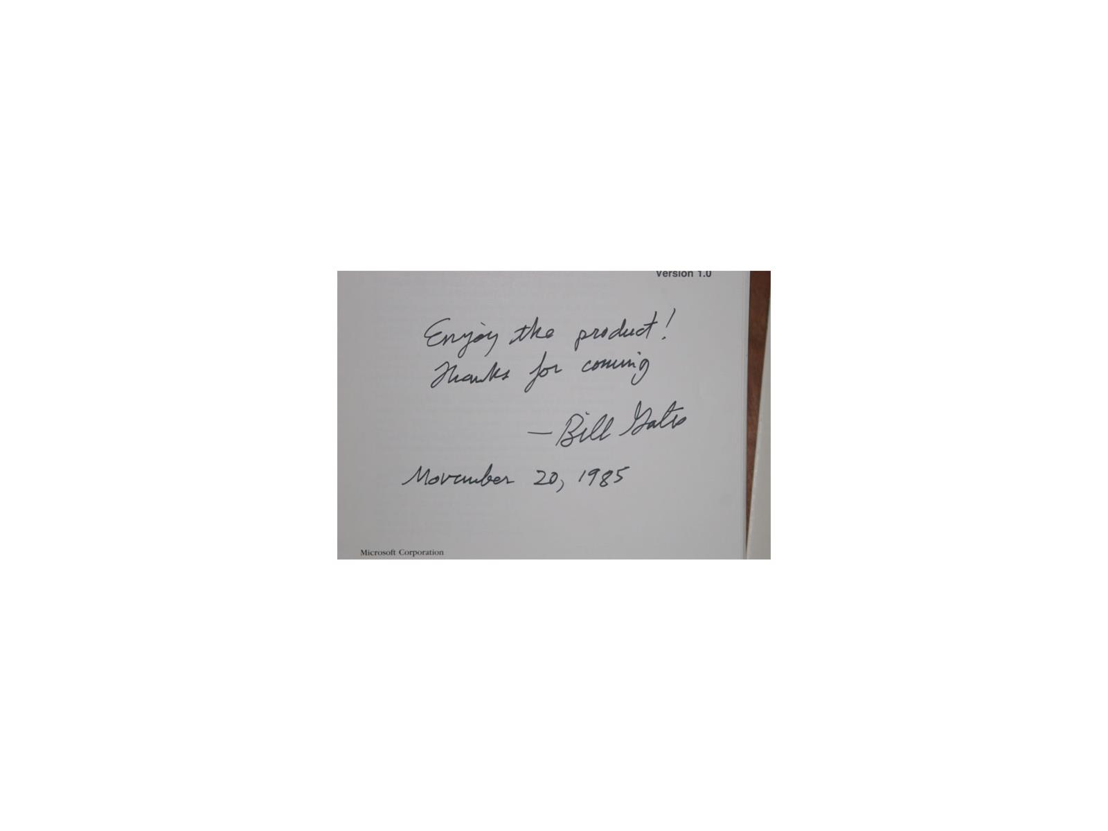An Original Copy Of Windows 1 0 Os Signed By Bill Gates Hits Ebay Hothardware