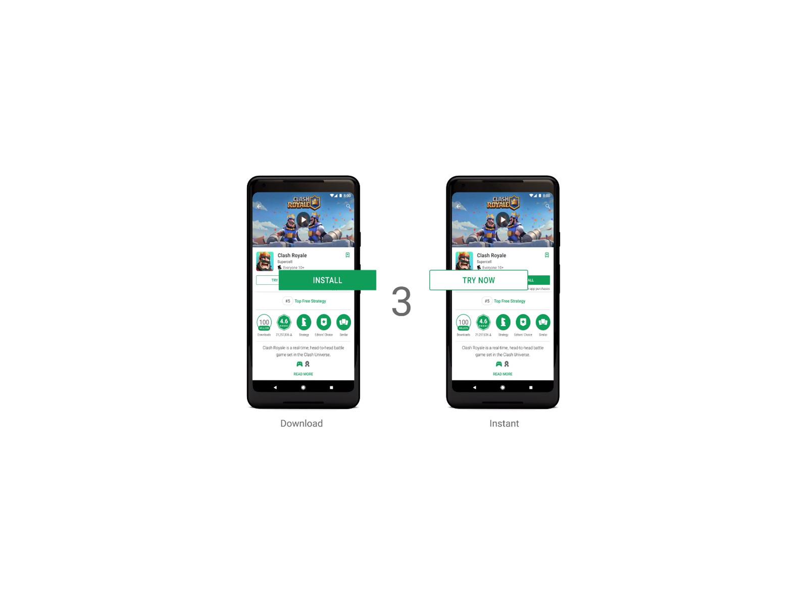 Google Play Instant provides a demo of Android games…