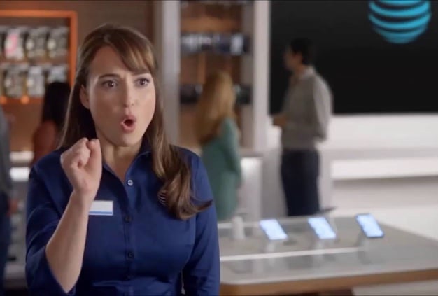 Who is the actress in at&t commercials? 