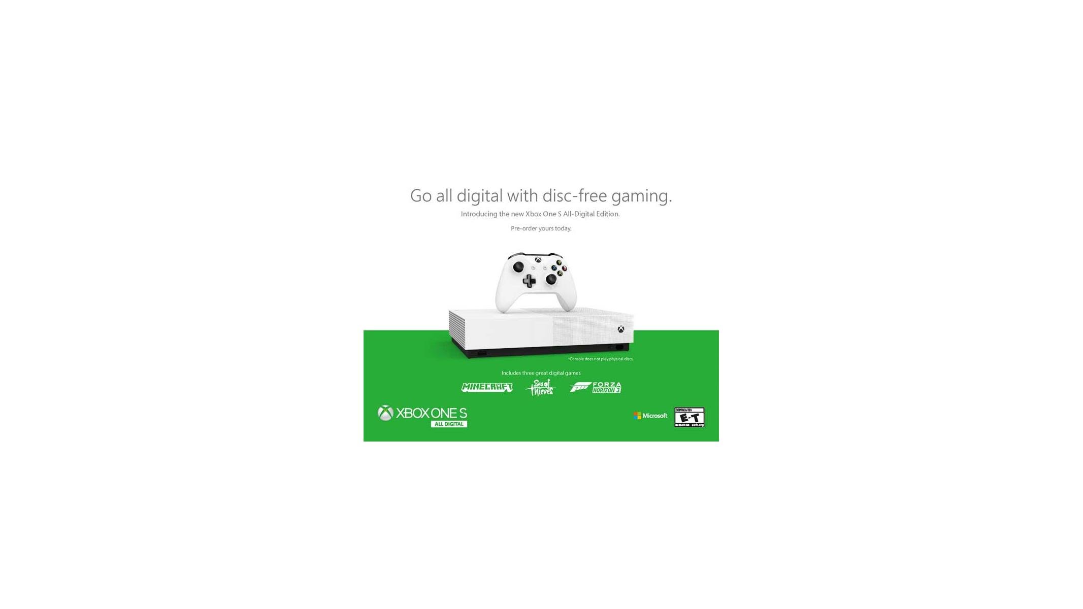 Xbox One S All-Digital Edition Hits Preorder, Launches May 7 For $250 |  HotHardware