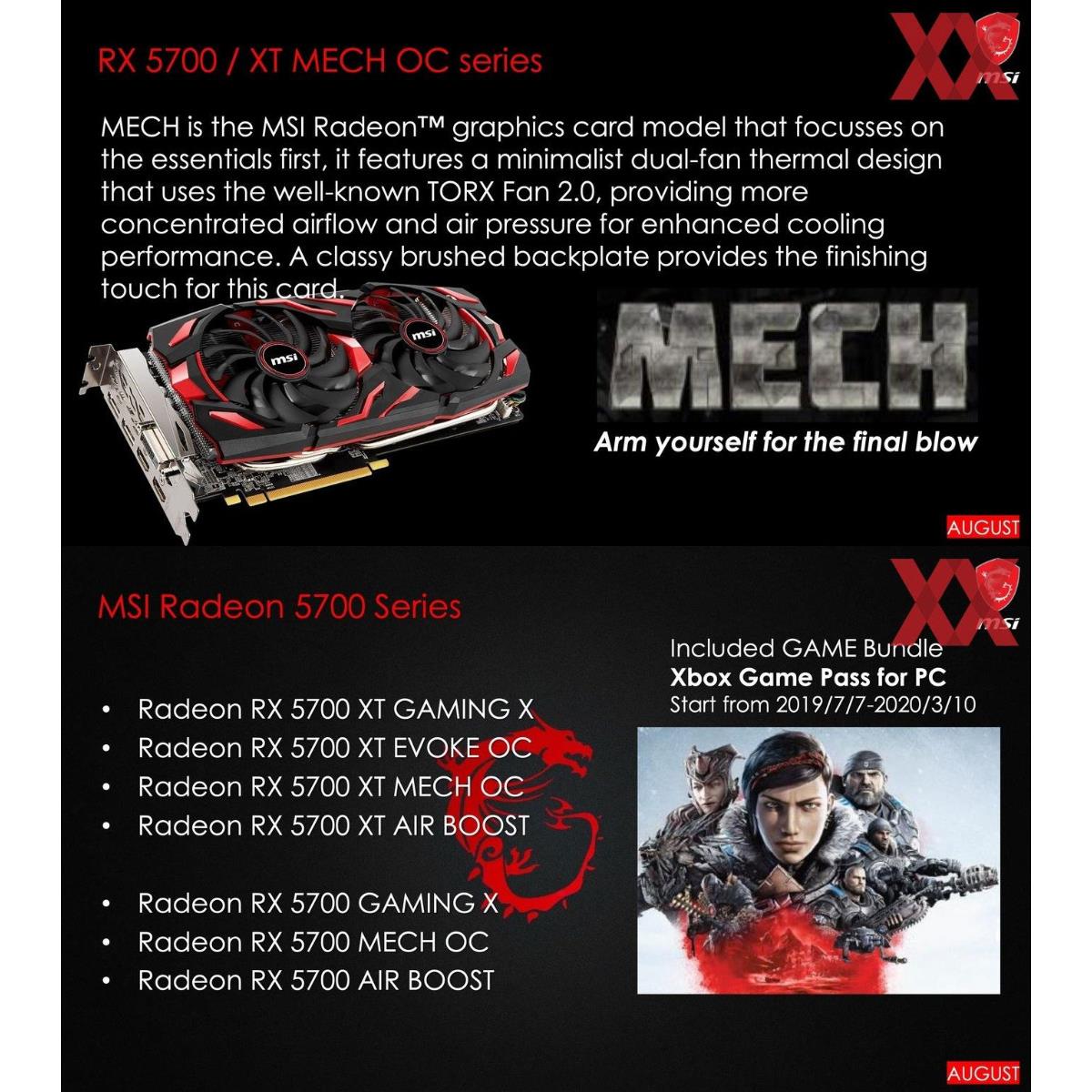 Radeon rx 5700 sales mech oc