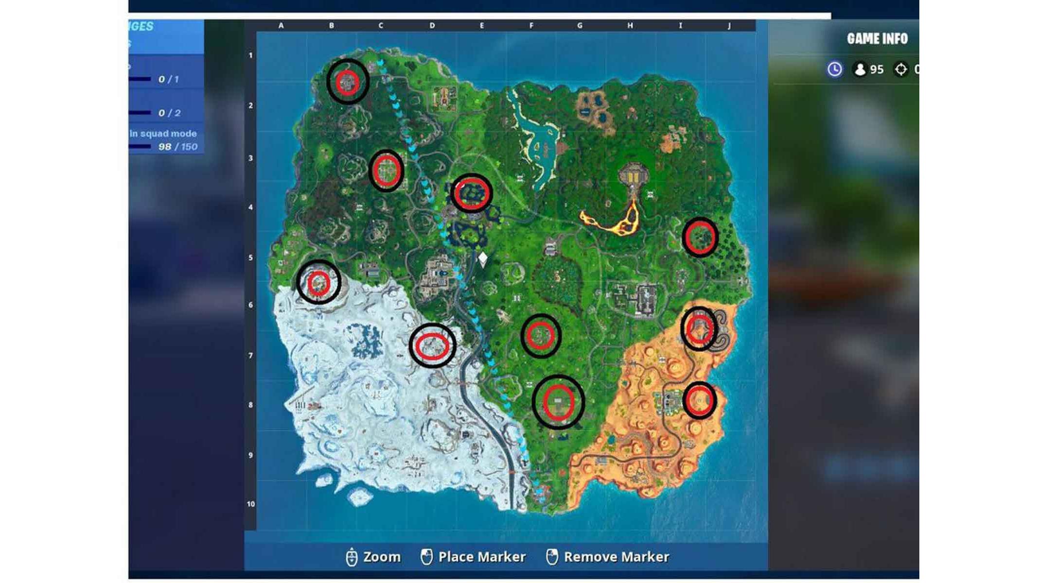 Fortnite Anniversary Challenge where the 10 Birthday cakes are located |  Kill The Game
