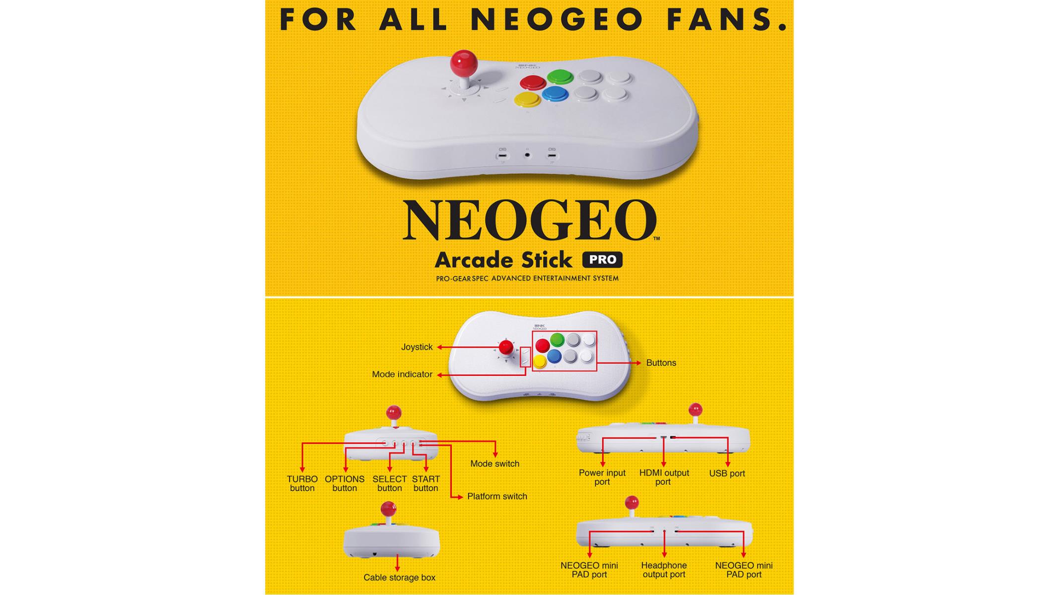 SNK's Neo Geo Arcade Stick Pro Is A Killer Self-Contained Retro