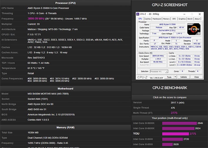 Ryzen 5 3500x vs