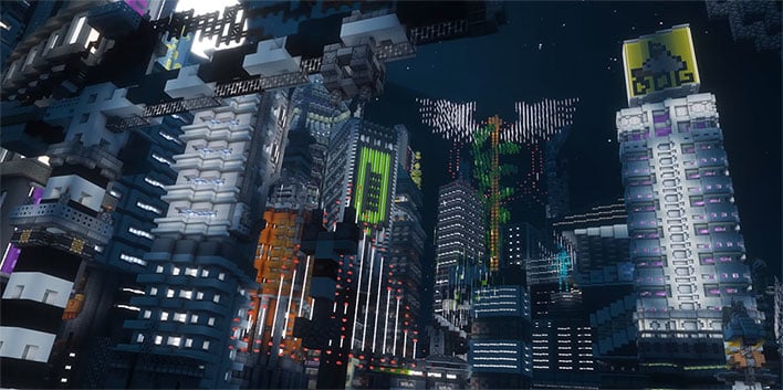 minecraft futuristic city