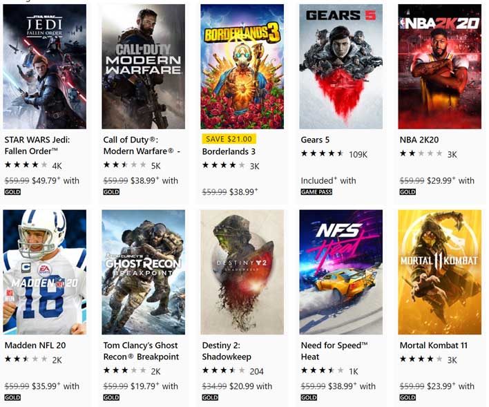 Digital xbox on sale games sale