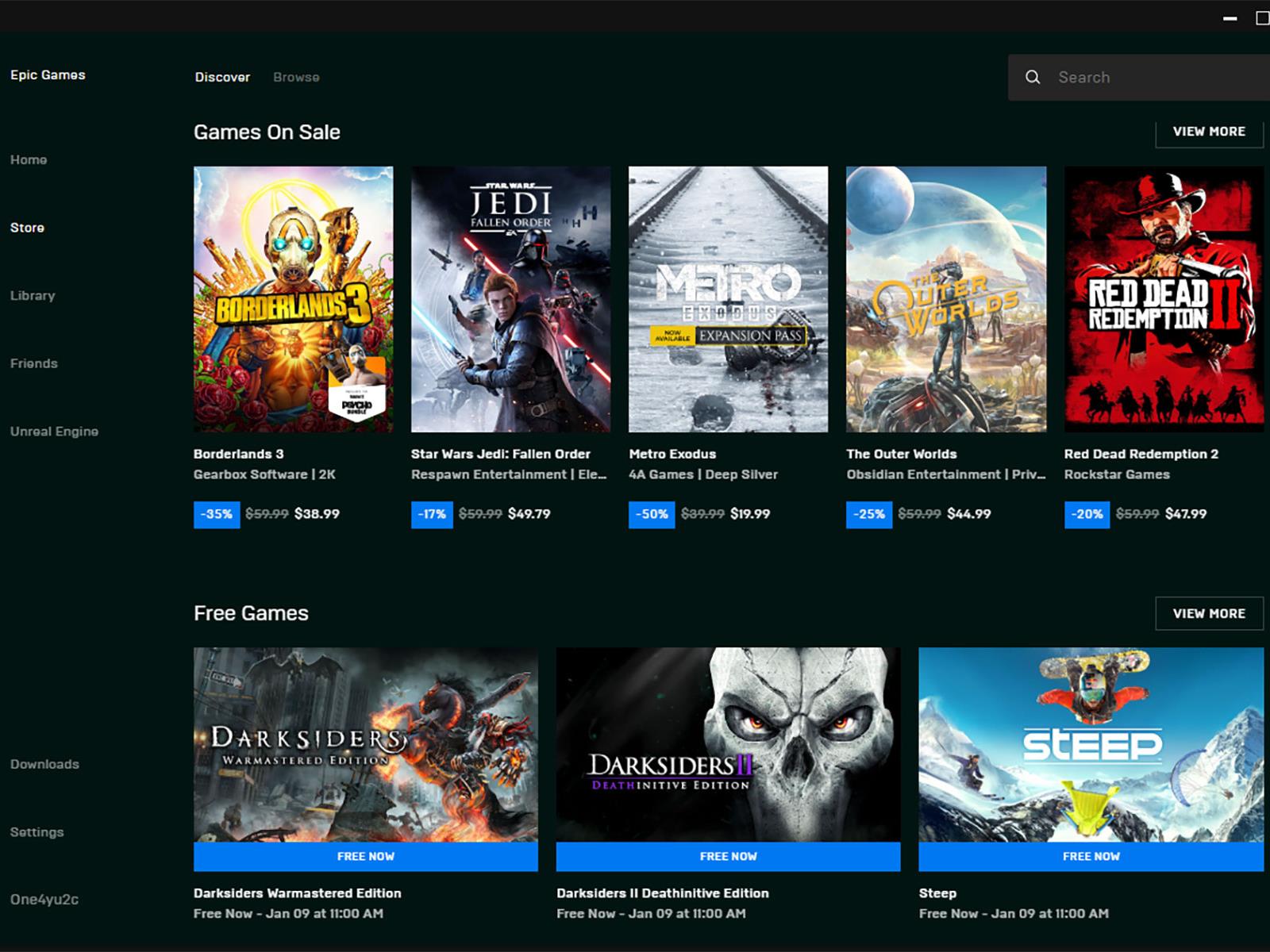 Epic Games Store Showcase Sale 2021