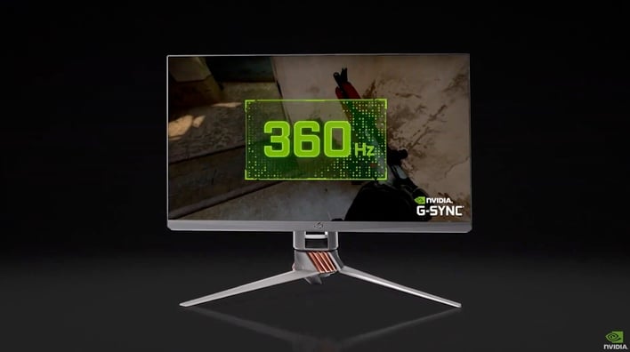 ASUS ROG Swift 360Hz NVIDIA GSYNC Gaming Display Ramps Refresh Rate