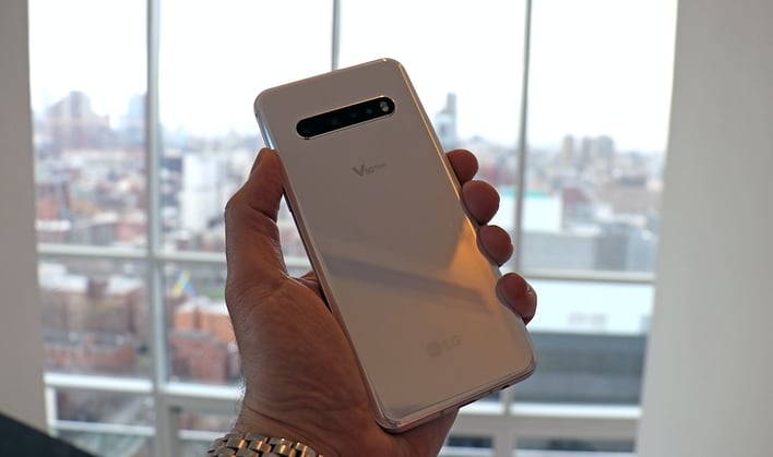 LG V60 ThinQ white out of case