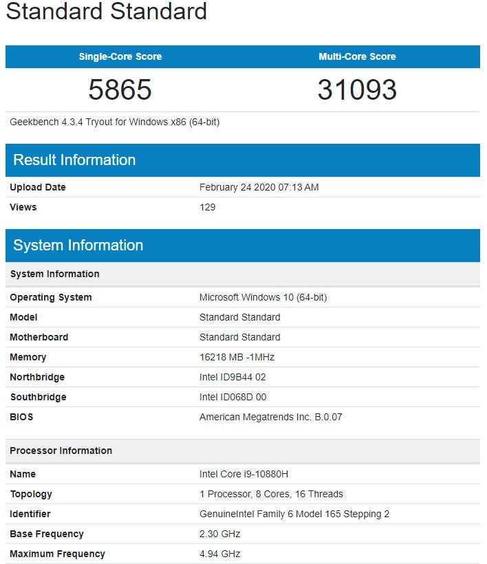 novabench score for i7 3.4 ghz windows 10