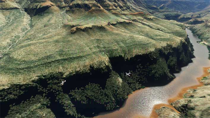 flight sim river