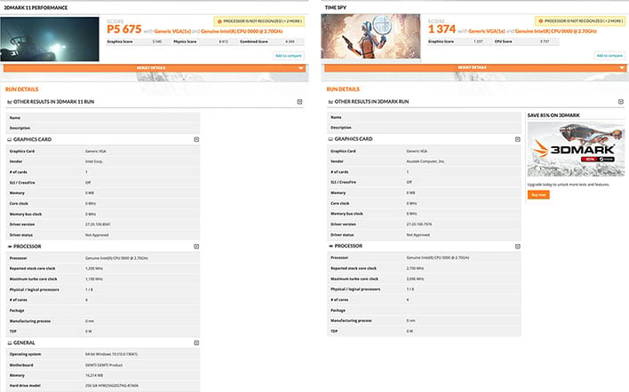 Liste TigerMark-U 3DMark