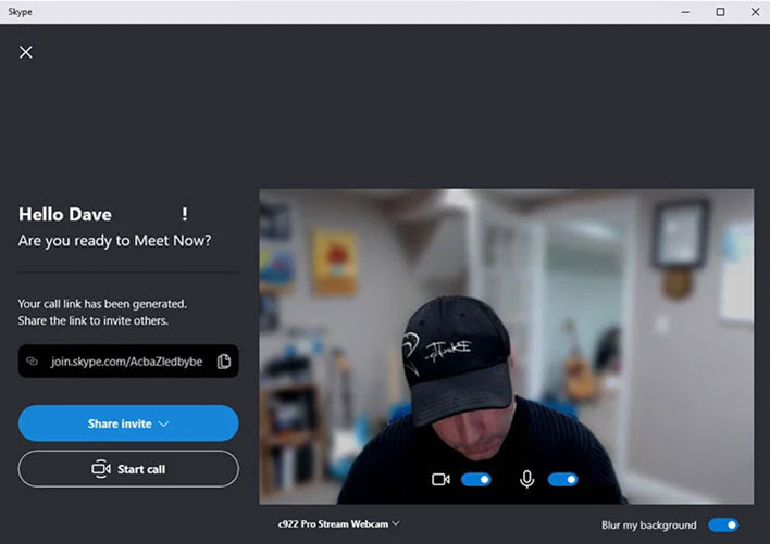 Skype Meet Now Setup