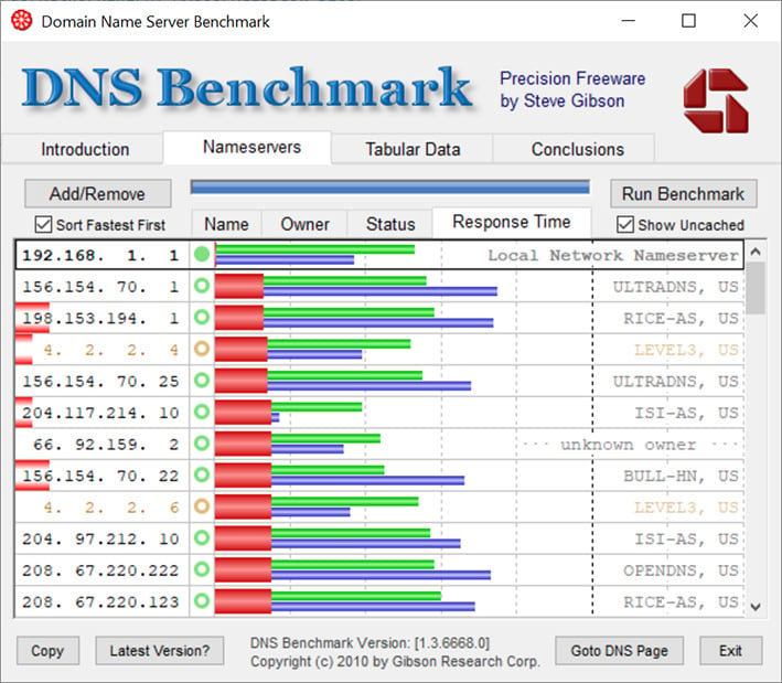 Dns benchmark как пользоваться