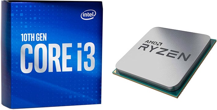 Intel Core i3 and AMD Ryzen