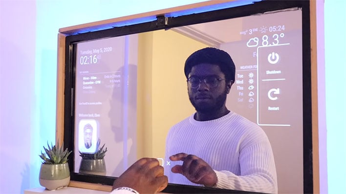 Diy Guru Creates Sleek Raspberry Pi Powered Smart Mirror With