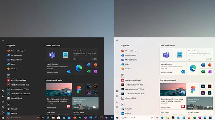 windows 10 start menu iron