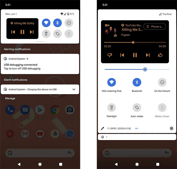 Android 11 Beta 1 Music Player