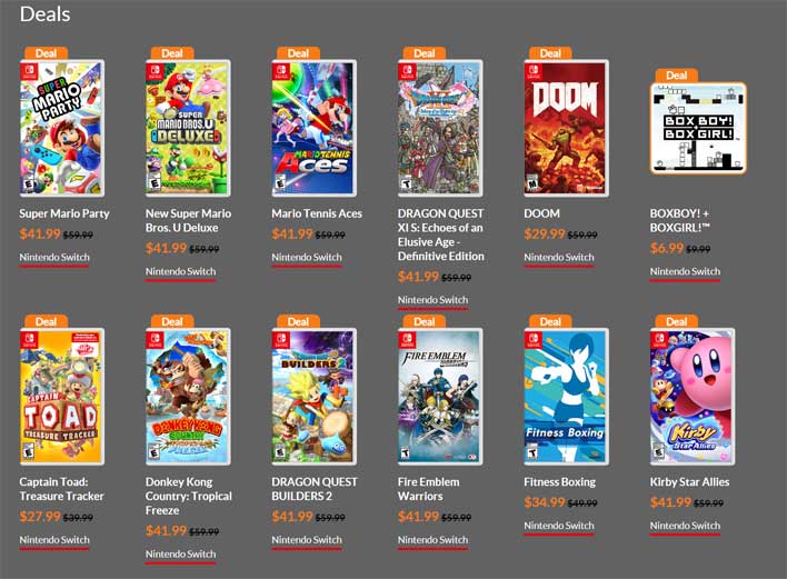 nintendo switch games sale