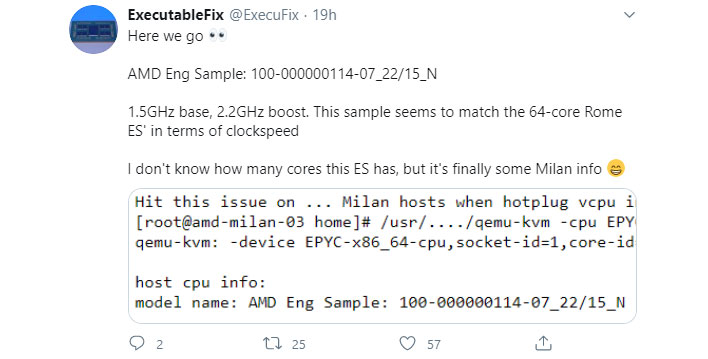 Mystery Amd Epyc 7003 Zen 3 Milan Engineering Sample Cpu Discovered Hothardware