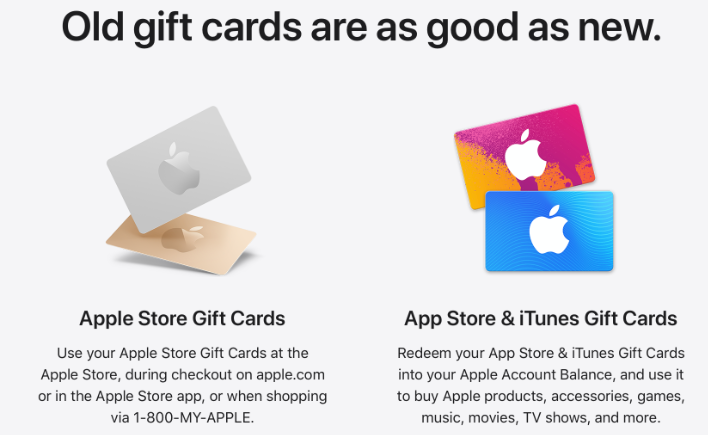 6 different used collectible gift cards-- Apple -- new/sealed no balance