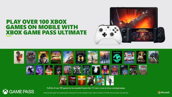 Xbox Game Pass to support streaming to mobile starting Sept. 15