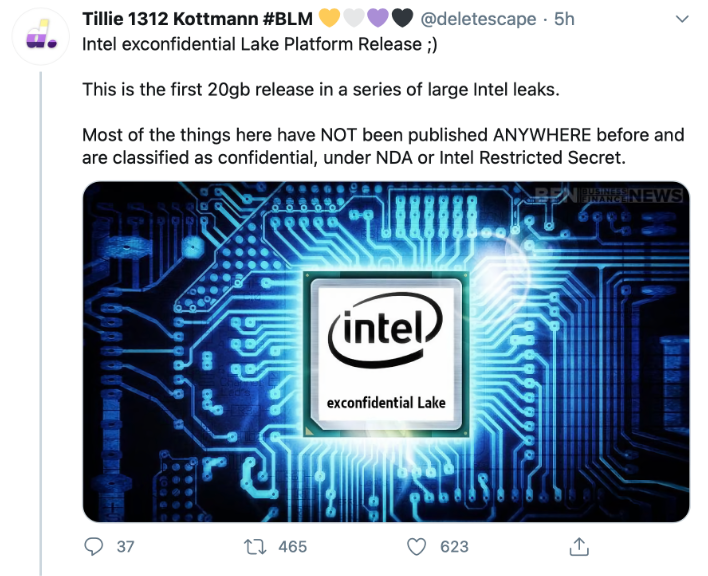 Огромная утечка данных Intel выводит 20 ГБ проприетарных IP-адресов в сеть, хакеры говорят, что их будет больше