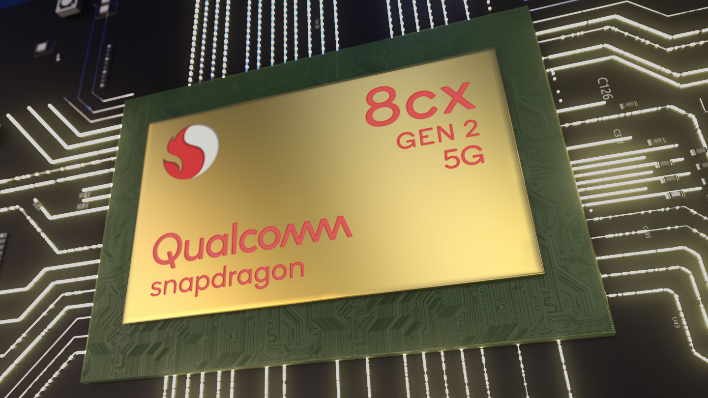 Изображение чипа вычислительной платформы qualcomm snapdragon 8cx gen 2 5g