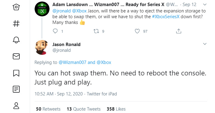 Xbox Hot Swappable SSD