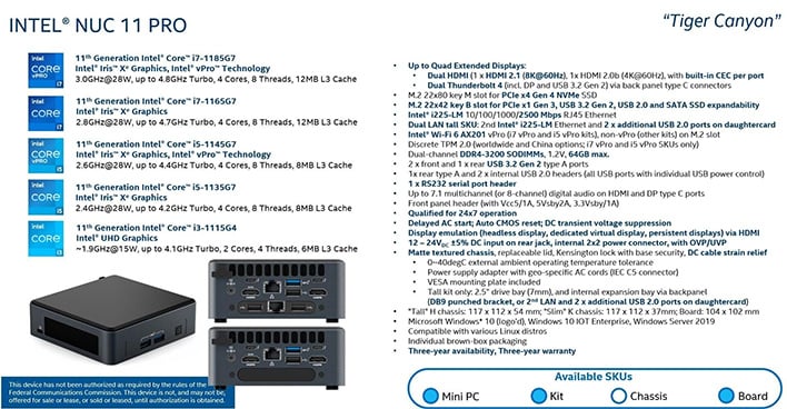 Intel NUC 11 Pro