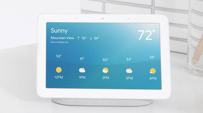 google nest hub weather