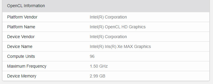 Intel Iris Xe MAX (DG1) Mobile GPU -  Tech