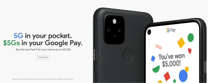 How To Enter Google's Pixel 5 $5G Sweepstakes For Your Chance At $5,000