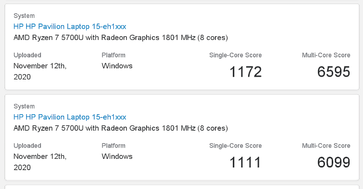 AMD Ryzen 7 5700U Lucienne CPU Shown Outgunning Ryzen 7 4800U In