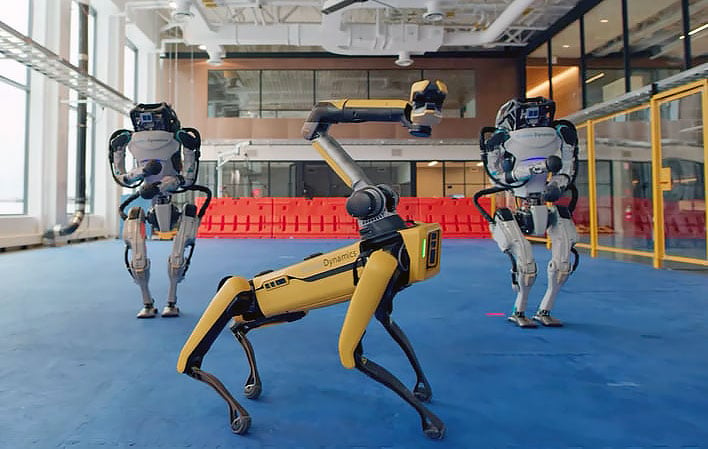 boston dynamics robots dancing