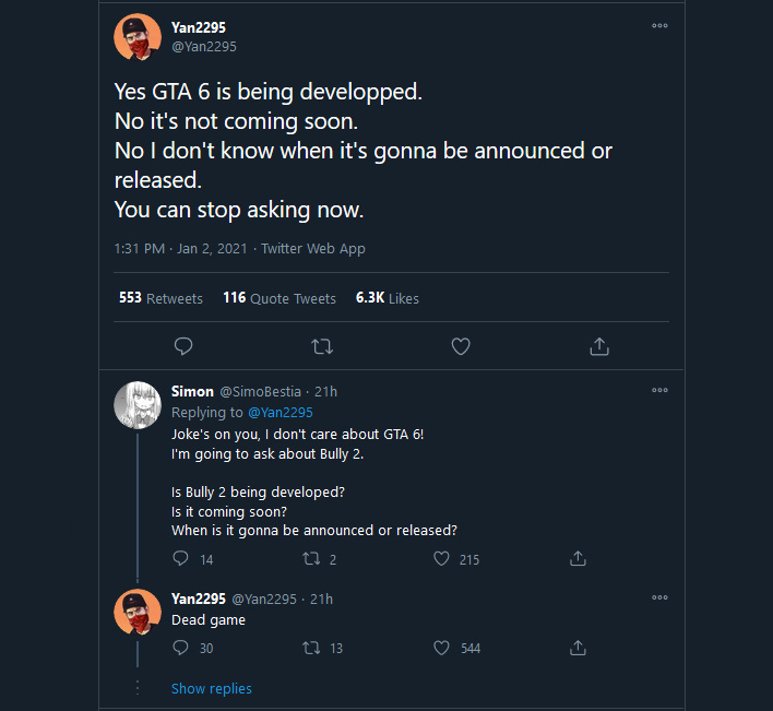 Bully 2 Reportedly Still In Development Alongside GTA 6 - Gameranx