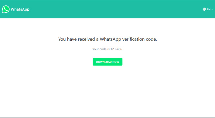 whatsapp verification rendered