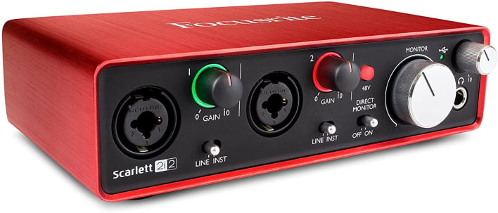 audio-technica at2020 focusrite scarlett 2i2