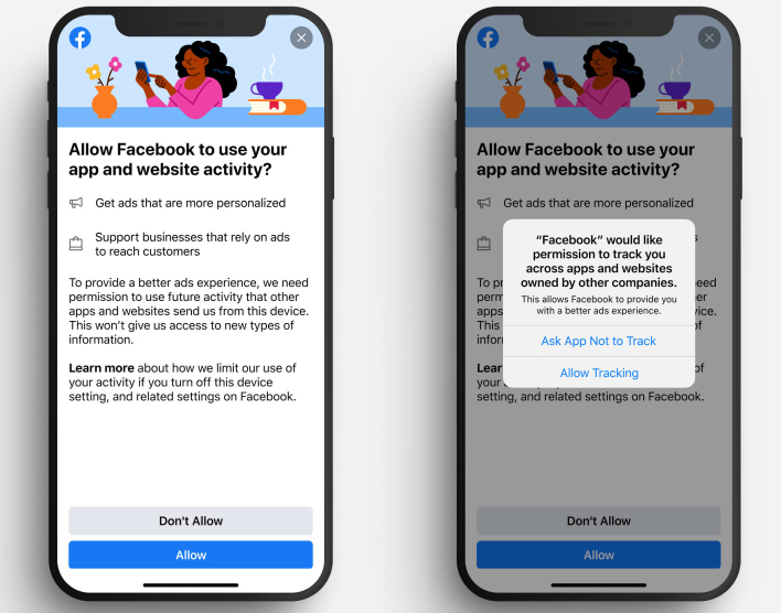 facebook asks permission to track users