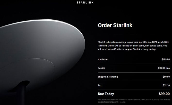 SpaceX Starlink Satellite Broadband Internet Preorders Are Now Open To