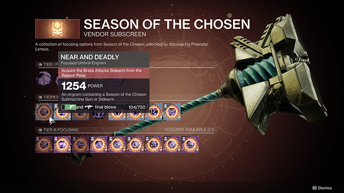 destiny 2 chosen prismatic recaster