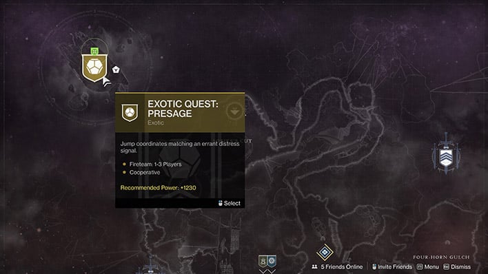 destiny 2 presage mission launch