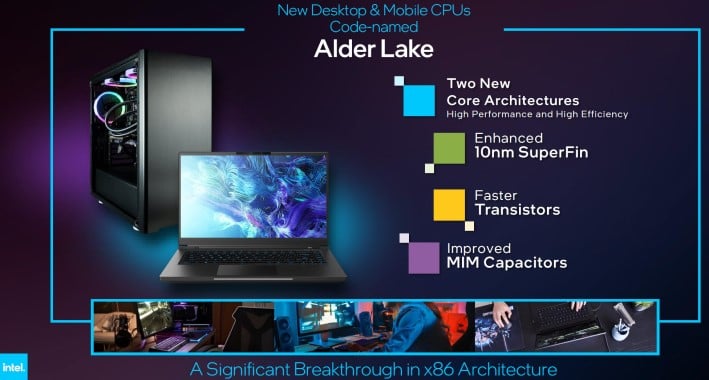 Предполагаемая утечка стека мобильных процессоров Intel Alder Lake с 8 большими ядрами и 8 маленькими ядрами