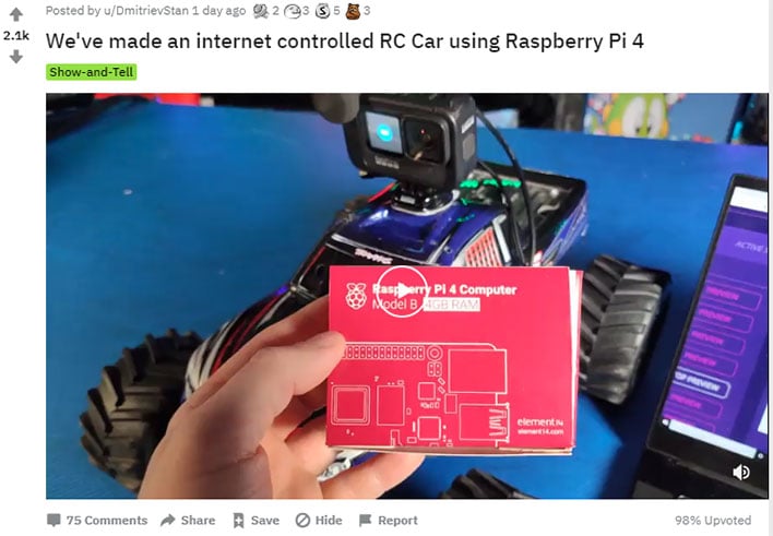 Internet controlled 2024 rc car