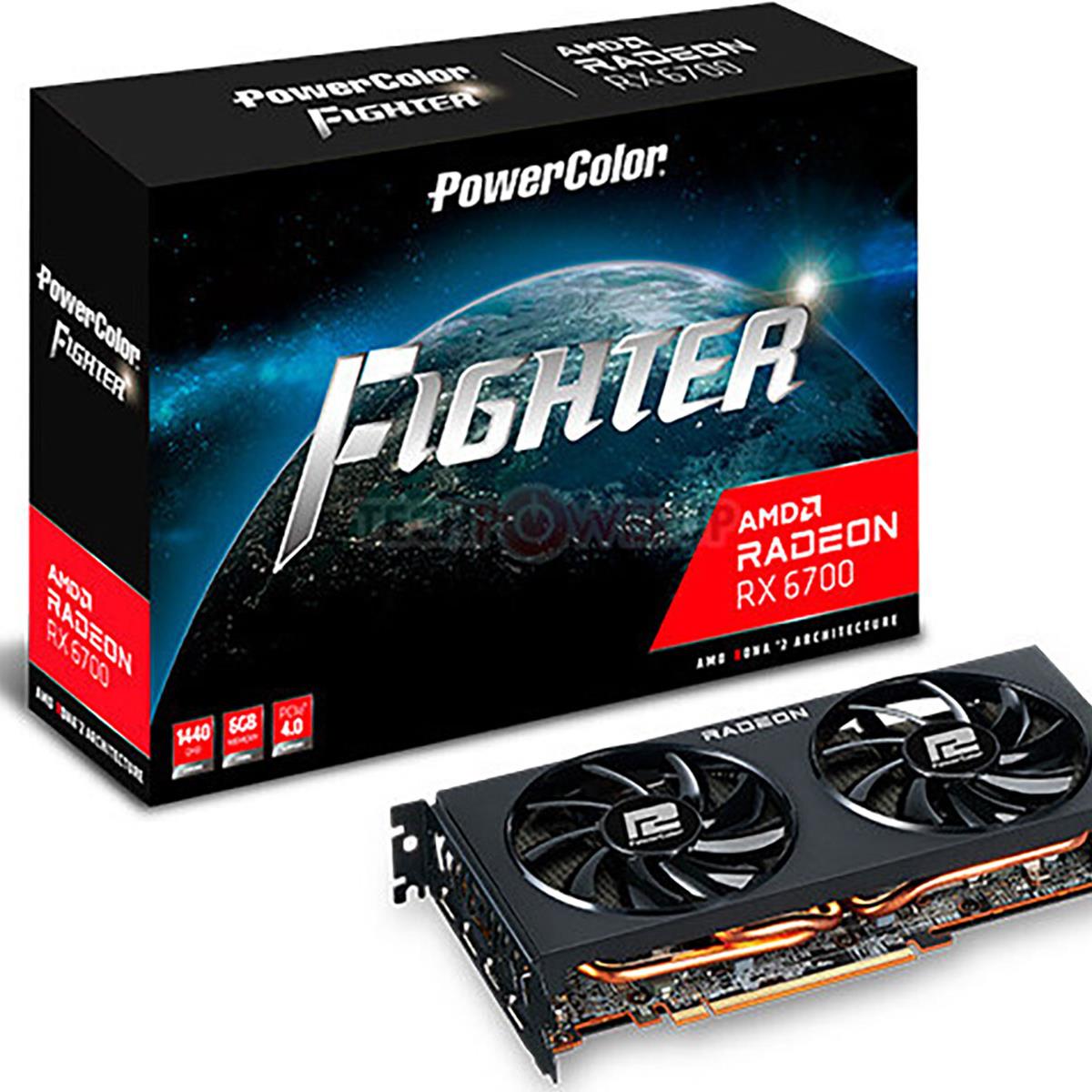 PowerColor Radeon RX 6700 Retail Non-XT Card Pictured With 6GB