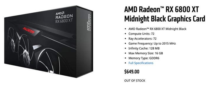 AMD Radeon™ RX 6800 XT Graphics | New in Box