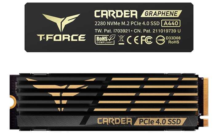 Твердотельный накопитель T-Force Cardea A440 PCIe 4 стремится к золотой производительности благодаря скорости записи 6900 МБ/с